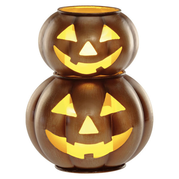 The Halloween Collection Small/Medium Bronze Metal Jack-O-Lantern