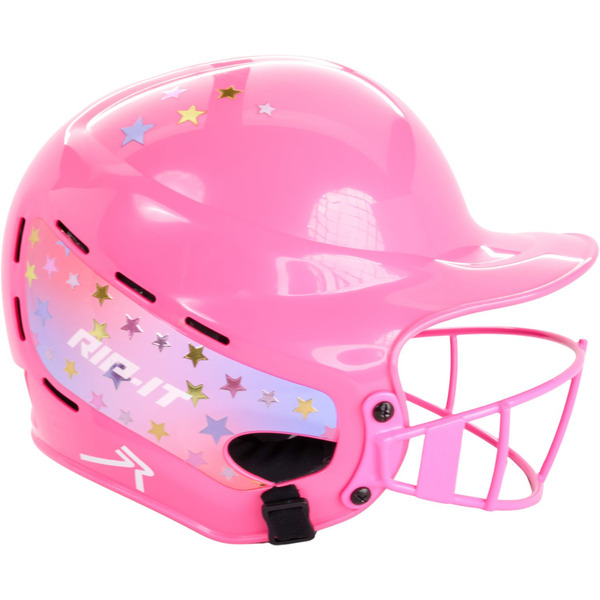 RIP-IT Girls' Play Ball Starlight Softball Batting Helmet, One Size - Gumball