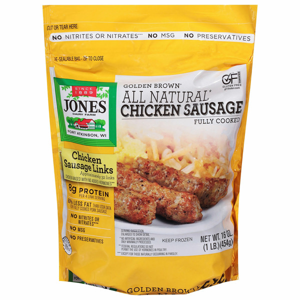 Wegmans Jones Dairy Farm Chicken Sausage Links, All Natural, Golden