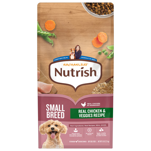 Rachael Ray Nutrish Dry Dog Food Small Breed Real Chicken & Veggies Recipe, 5 lb. Bag