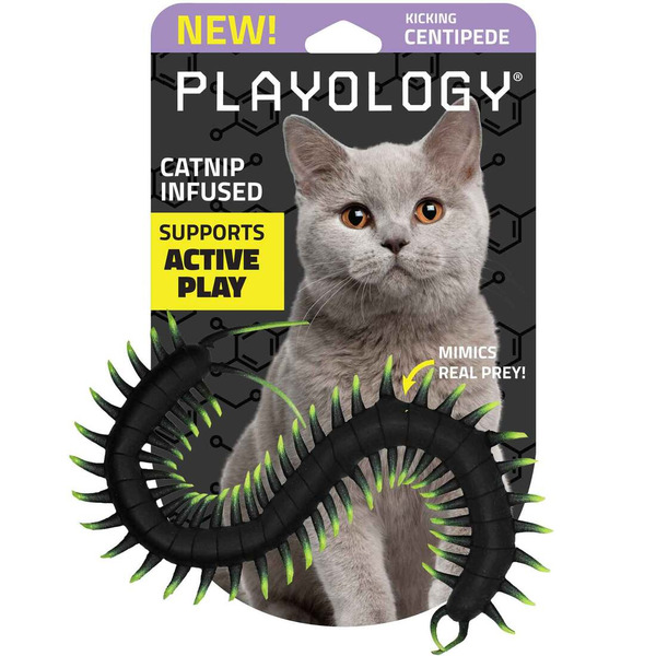 Playology Centipede Cat Toy - Black