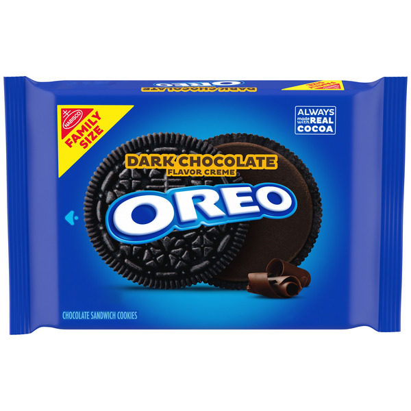 Oreo Dark Chocolate Creme Chocolate Sandwich Cookies, Family Size