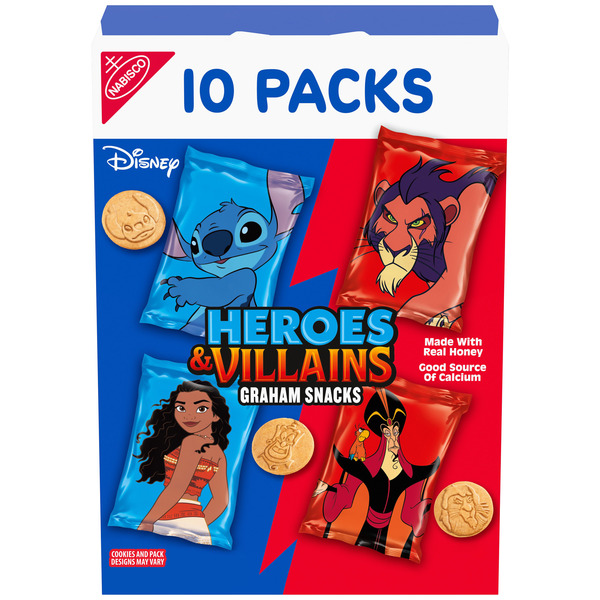 新品シールド！BREAKS & BEATS DISNEY 3種類 NABISCO Heroes And Villains Graham Snacks, Custom Cookies Variety