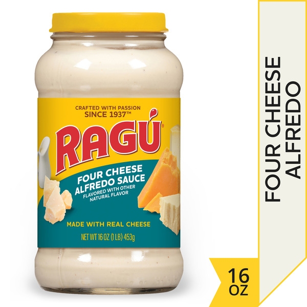 Ragu Four Cheese Alfredo Sauce, Made with Real Cheese, 16 oz