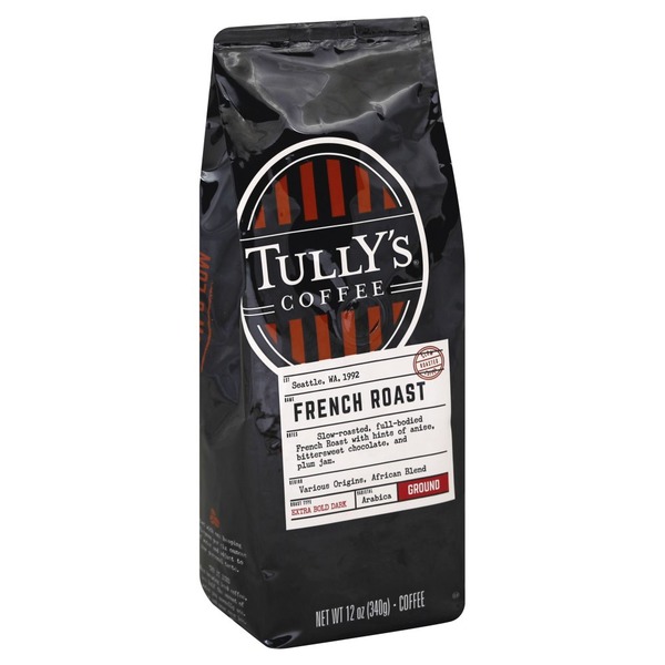 Tully's Coffee Coffee, Ground, Extra Bold Dark, French Roast (12 oz