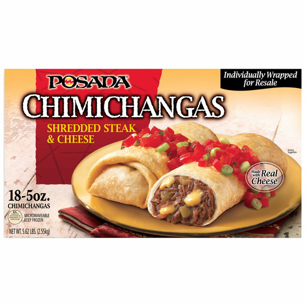 Shredded Steak  & Cheese Chimichangas, 18 X 5 oz