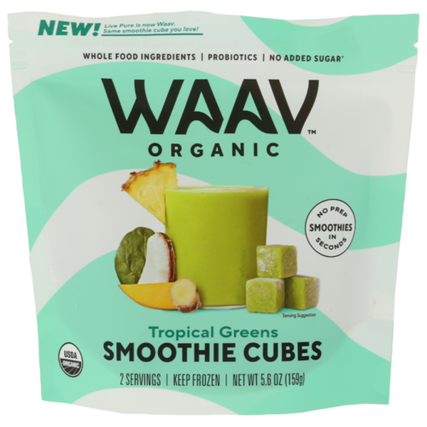 Waav Organic Organic Tropical Greens Smoothie Cubes