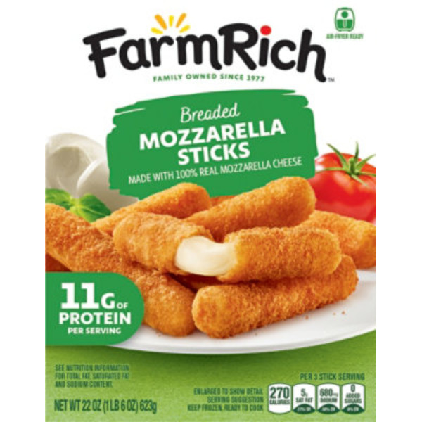 Farm Rich Breaded Mozzarella Cheese Sticks