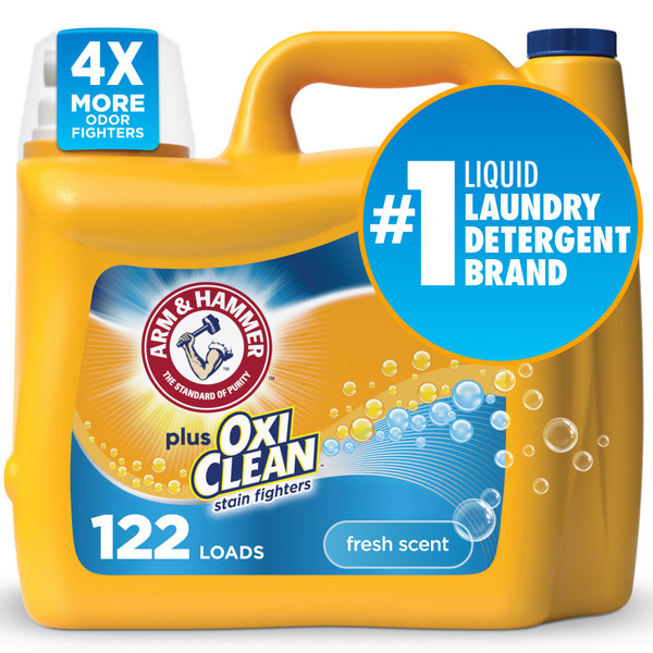 Arm & Hammer Fresh Scent Plus Oxiclean Liquid Laundry Detergent, 158.6 Fl. Oz. (122-loads)