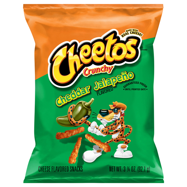 Cheetos Cheese Flavored Snacks, Cheddar Jalapeno, Crunchy Same-Day