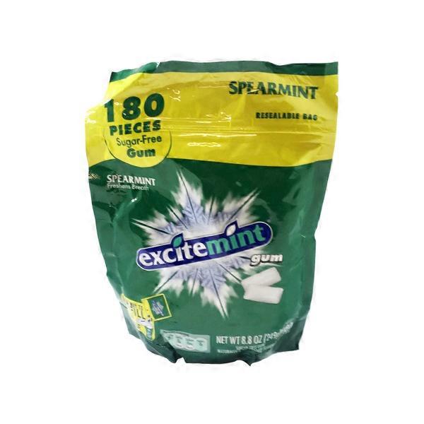 Excitemint Spearmint Sugar Free Gum Car Pack Refill Bag (180 ct