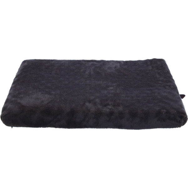 Play On Orthopedic Plush Dog Crate Mat, 28 x 18 in - Gray