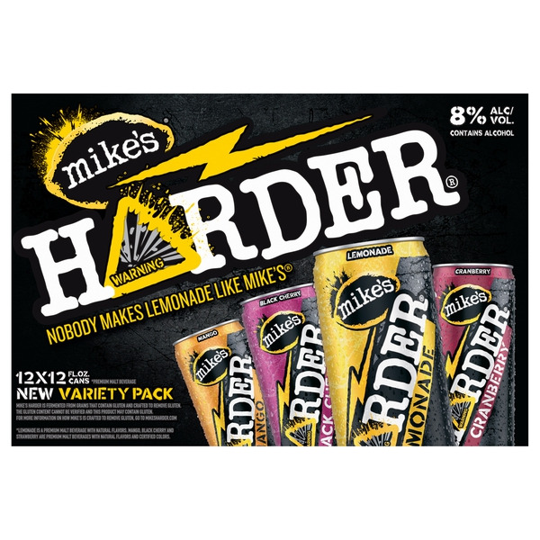 mike's HARDER Lemonade Party Variety Pack, 12 Pack, 12 fl oz Cans