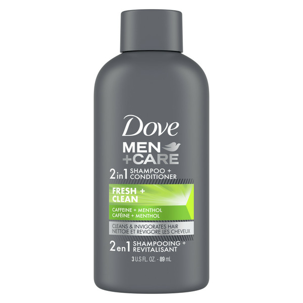 Dove Men+Care 2 In 1 Shampoo And Conditioner Fresh And Clean With Caffeine - 3 fl oz