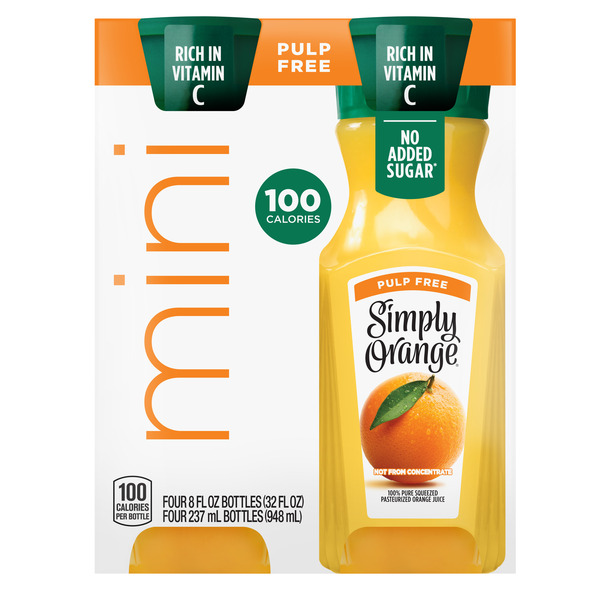 Simply Pulp Free Orange Juice Bottles