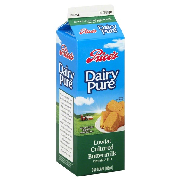 Prices Buttermilk, Dairy Pure, Cultured, Lowfat, Carton (1 qt) Instacart