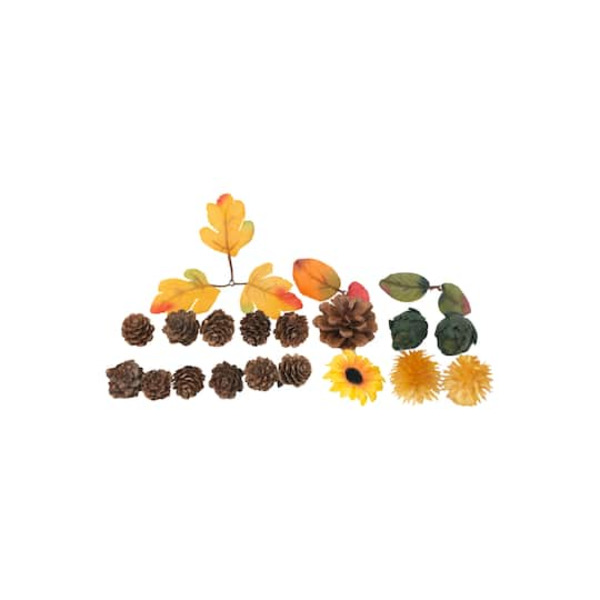 Ashland Artichoke, Pinecone & Leaf Decorative Components Mix