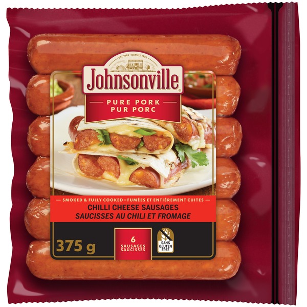 Johnsonville Chili Cheese (101459) Smoked & Cooked (375 g) Instacart
