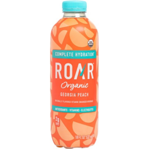 ROAR Organic Vitamin Enhanced Beverage, Organic, Georgia Peach
