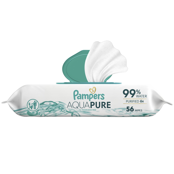 Pampers Aqua Pure Sensitive Baby Wipes 1X Pop-Top