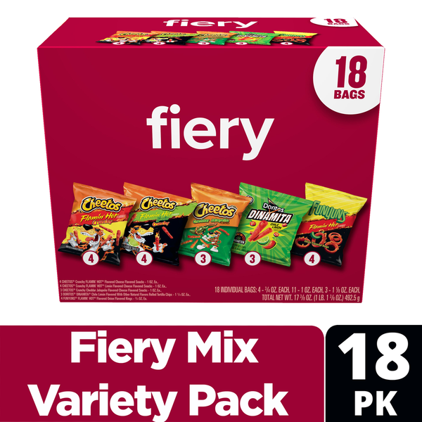 Frito Lay Fiery Mix Variety Pack