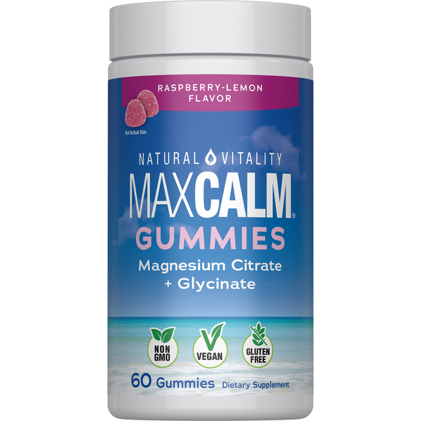 Natural Vitality Gummies Raspberry-Lemon Flavor Magnesium Citrate