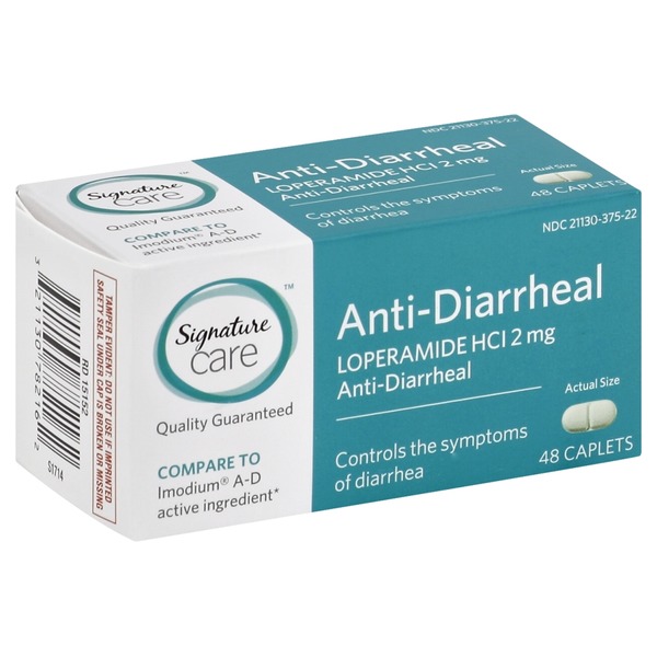 Signature AntiDiarrheal, 2 mg, Caplets (48 each) from Safeway Instacart