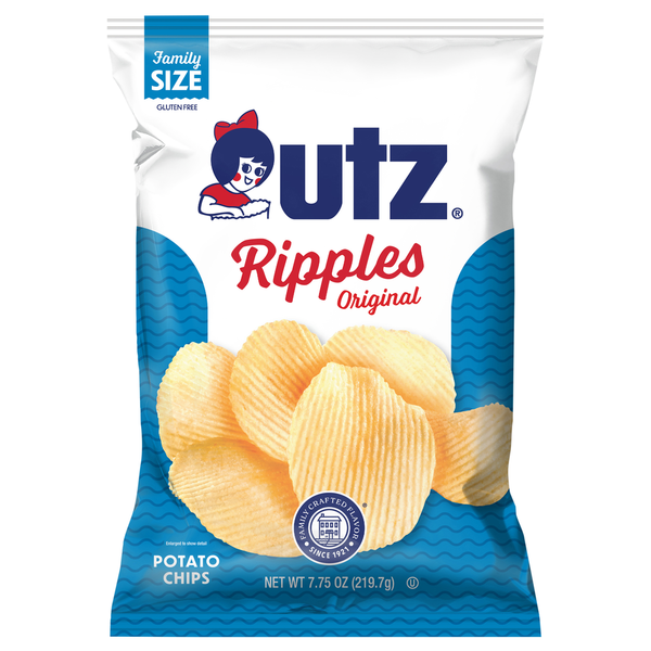 Utz Ripples Original Potato Chips Family Size Same-Day