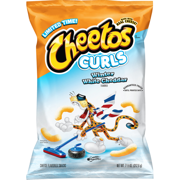 Cheetos Cheese Flavored Snacks, Winter White Cheddar Flavored Same