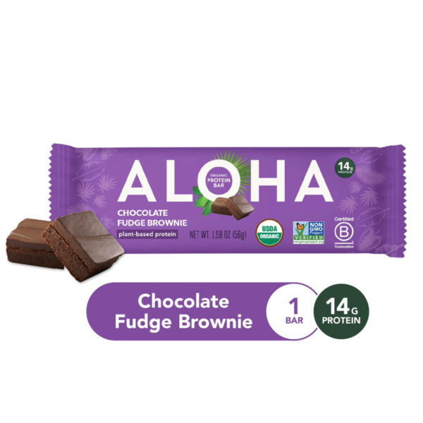 Aloha Protein Bar, Chocolate Fudge Brownie, Organic Same-Day
