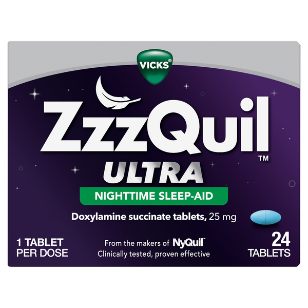 Vicks ZzzQuil Ultra Sleep Aid Tablets, 25mg Doxylamine Succinate