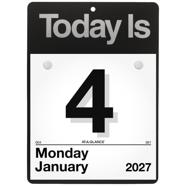 AT-A-GLANCE 2027 'Today Is' Daily Wall Calendar, Small, 6 x 6 in
