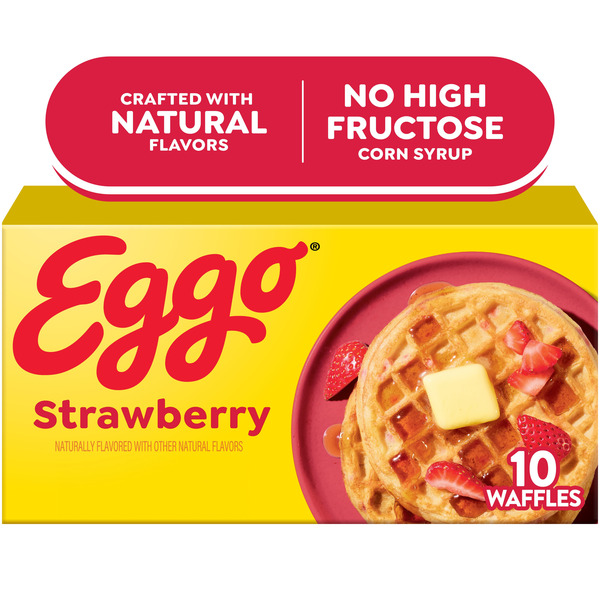 Eggo Strawberry Waffles, Breakfast Food, Easy Breakfast, 10 Count