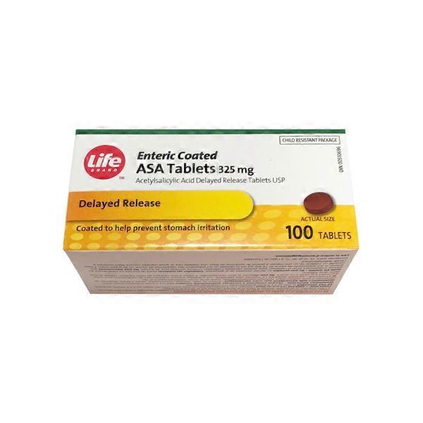 Life Brand Enteric Coated ASA Tablets (100 ct) Instacart