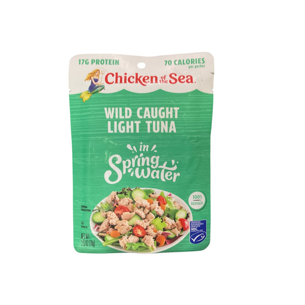 Chicken of the Sea Wild Caught Light Tuna in Spring Water Packet