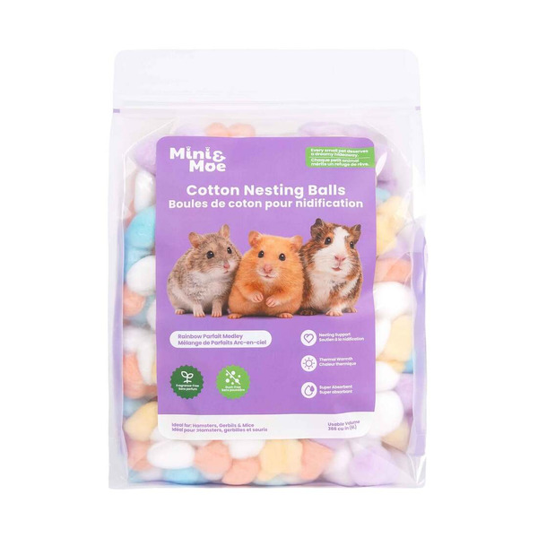 Mini & Moe Multi-Color Cotton Nesting Balls Small Animal Bedding