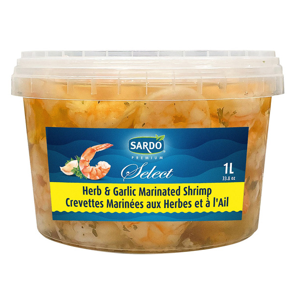Sardo Foods Premium Herb & Garlic Marinated Shrimp 1 L
