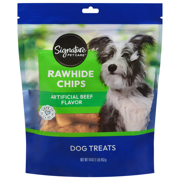 Signature Pet Rawhide Chips Beef Flavor Dog Treats