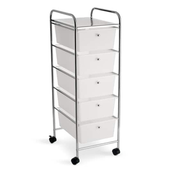 Recollections 13" 5 Drawer Rolling Cart