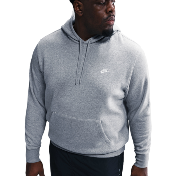 Nike Men's Club Fleece Hoodie, S - Dk Grey Heather