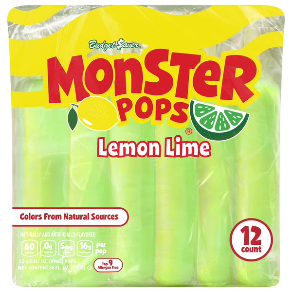 Budget Saver Lemon Lime Monster Pops Same-Day Delivery | Dave's