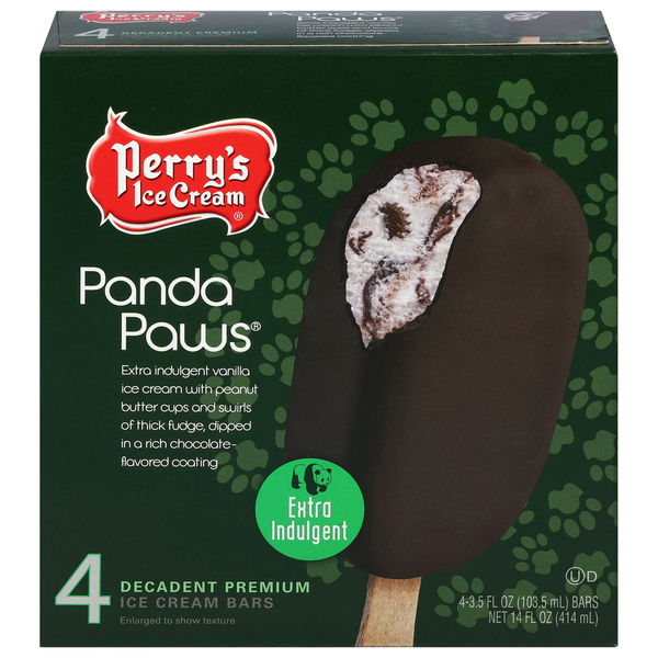 Perry's Ice Cream Ice Cream Bars, Panda Paws, Extra Indulgent
