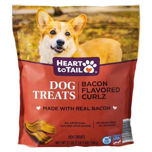 Heart To Tail Bacon Flavored Curlz Dog Treats Made With Real Bacon