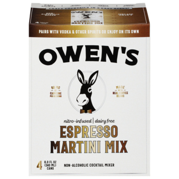 Owen's Cocktail Mixer, Non Alcoholic, Espresso Martini Mix Same