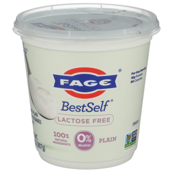 Fage 0% Fat Lactose Free BestSelf Plain Greek Yogurt