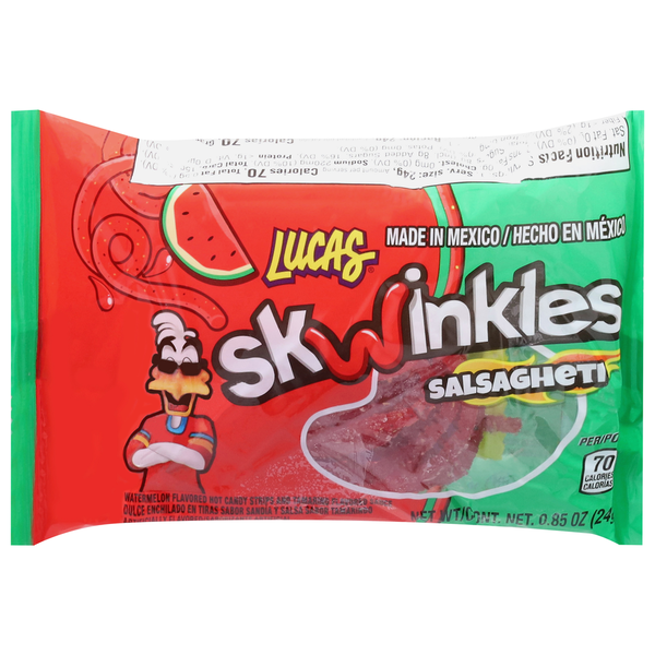 Lucas Salsagheti Hot Watermelon Flavored Candy Strips