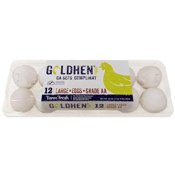 Goldhen Cage Free Large White Eggs Grade A