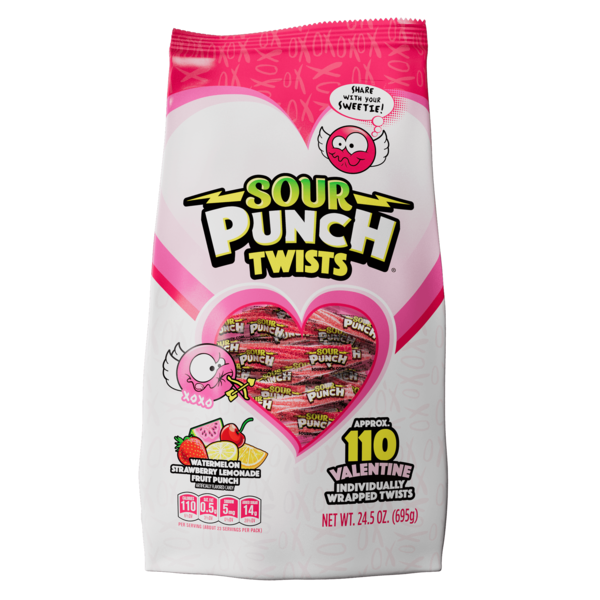 Sour Punch Individually Wrapped Twists Valentine's Day Candy Same
