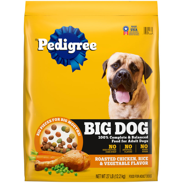Pedigree For Big Dogs Adult Complete Nutrition Large Breed Dry Dog Food  Roasted Chicken