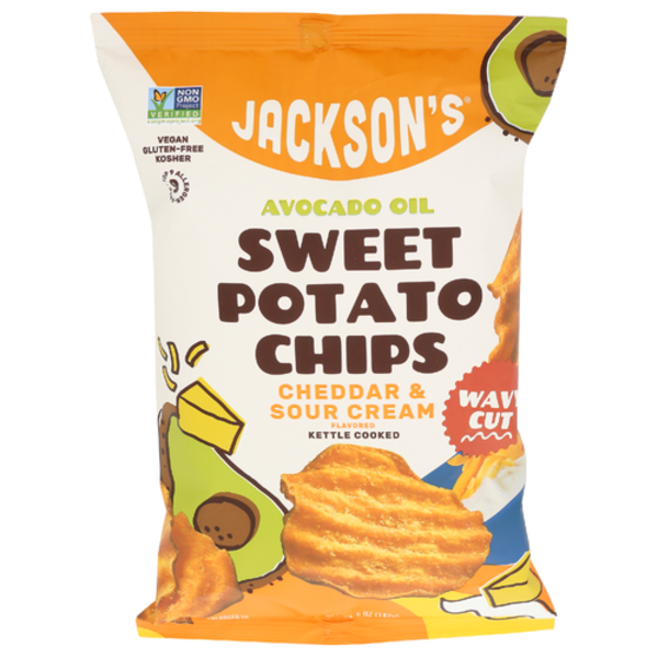 Jackson's Chips Cheddar & Sour Cream Avocado Oil Wavy Cut Sweet
